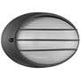 Cabo 5 1/4" High Black and White Oval Modern LED Outdoor Wall Light