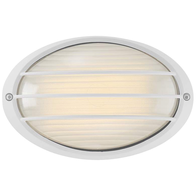Image 4 Cabo 5 1/4 inch High Satin Oval LED Outdoor Wall Light more views
