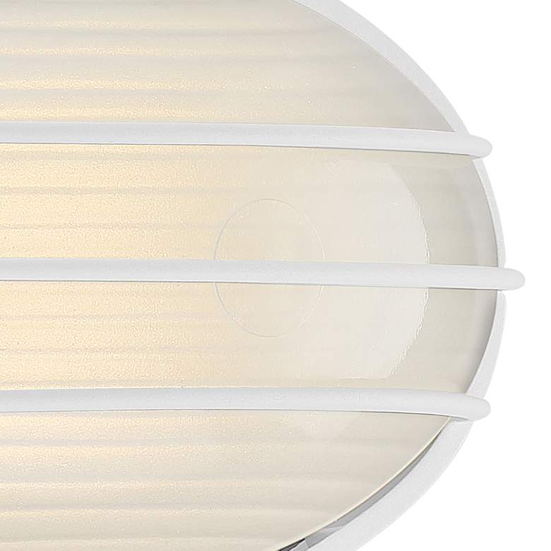 Image 3 Cabo 5 1/4" High White Oval LED Outdoor Wall Light more views