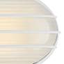 Cabo 5 1/4" High White Oval LED Outdoor Wall Light