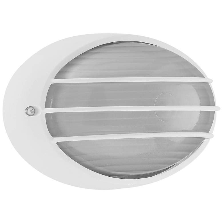 Image 4 Cabo 5 1/4" High White Oval LED Outdoor Wall Light more views
