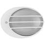 Cabo 5 1/4" High White Oval LED Outdoor Wall Light