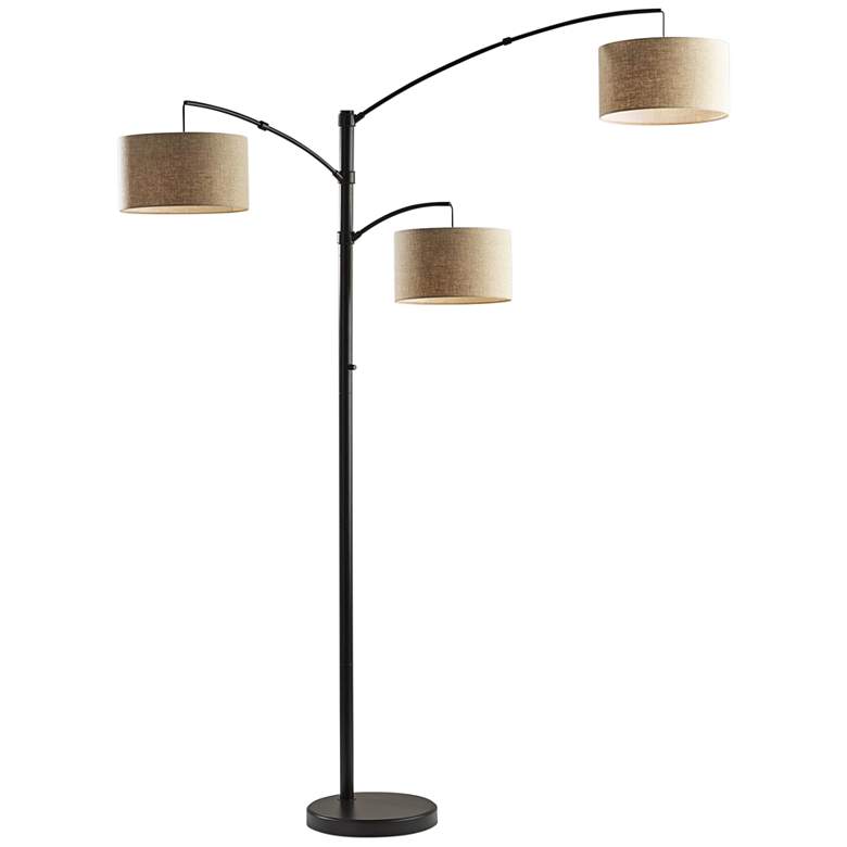 Image 2 Cabo Dark Bronze Metal 3-Light Arc Floor Lamp