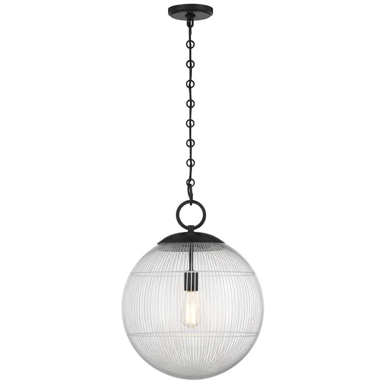 Image 1 Cabot 1-Light Pendant in Matte Black