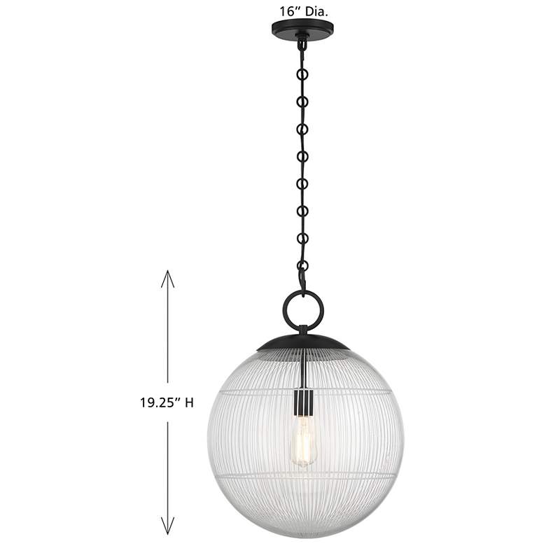 Image 7 Cabot 1-Light Pendant in Matte Black more views