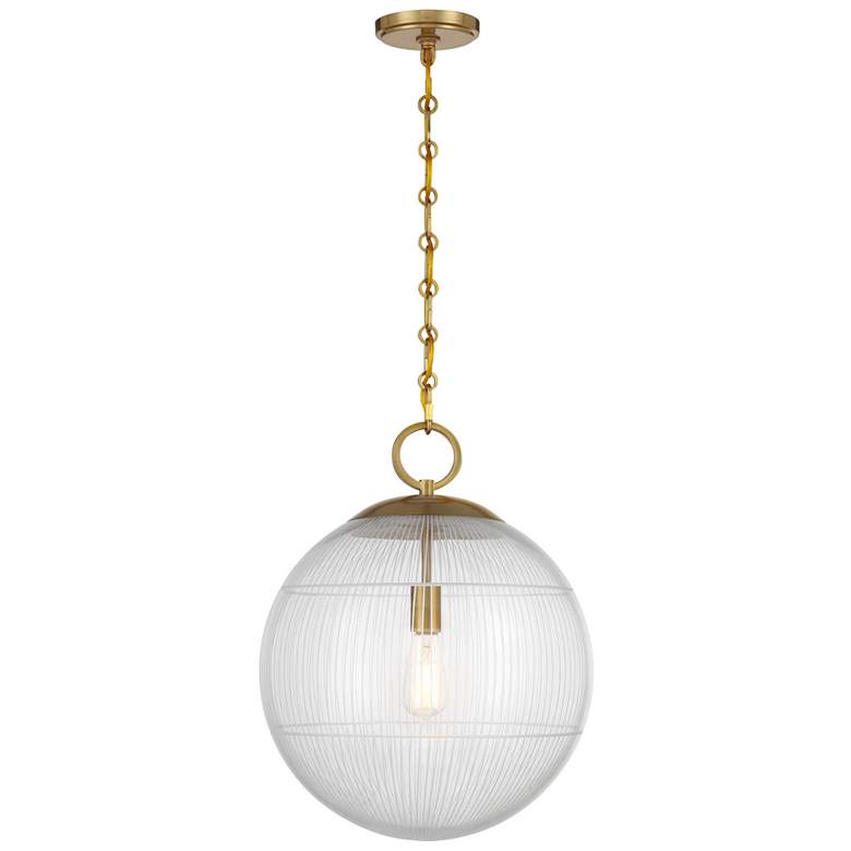 Image 1 Cabot 1-Light Pendant in Warm Brass