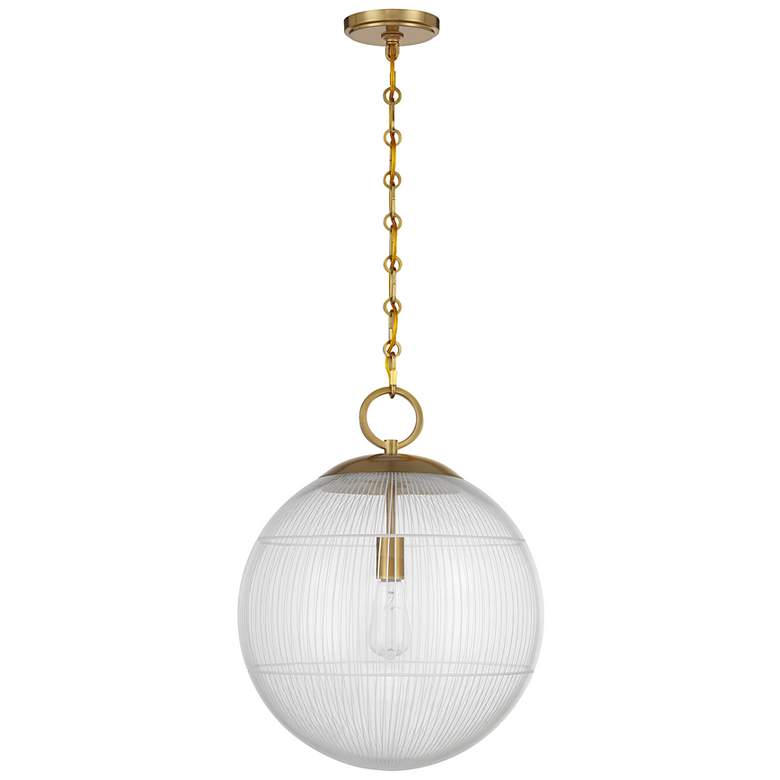 Image 2 Cabot 1-Light Pendant in Warm Brass more views