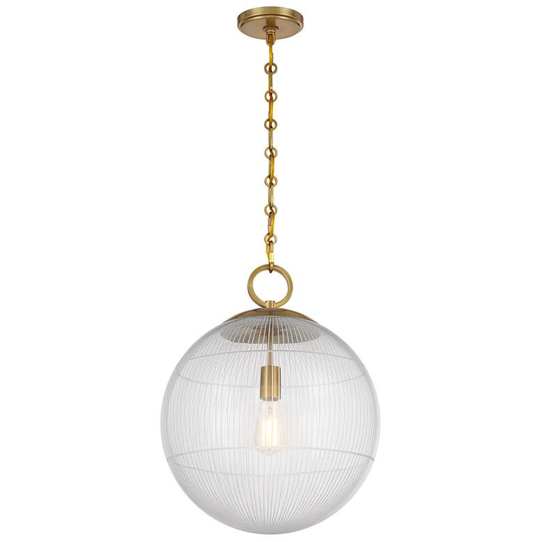 Image 3 Cabot 1-Light Pendant in Warm Brass more views