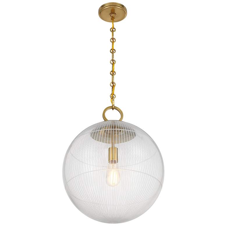 Image 4 Cabot 1-Light Pendant in Warm Brass more views