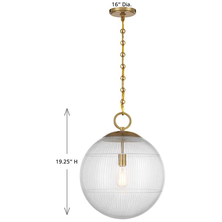 Image 7 Cabot 1-Light Pendant in Warm Brass more views