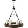 Cabot 28" Wide Rustic Iron Wagon Wheel Chandelier