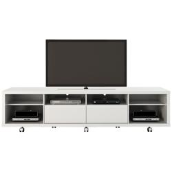 Cabrini 2.2 White Gloss Wood 2-Drawer TV Stand