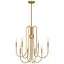 Cabry 8-Light Brushed Weathered Brass Chandelier