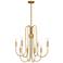 Cabry 8-Light Brushed Weathered Brass Chandelier