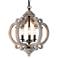 Cachil 15 1/2" Wide Distressed Wood 3-Light Orb Chandelier