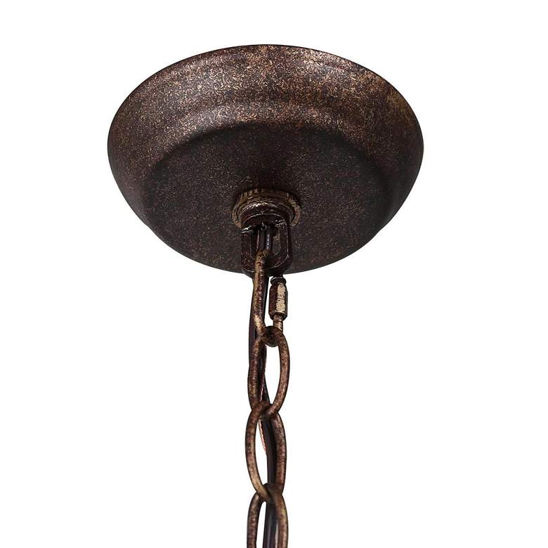 Image 5 Cachil 15 1/2"W Weathered White 3-Light Lantern Chandelier more views
