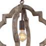 Cachil 16" Wide 1-Light Wood Lantern Chandelier