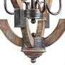Cachil 19 3/4"W Distressed Wood 4-Light Lantern Chandelier