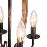Cachil 19 3/4"W Distressed Wood 4-Light Lantern Chandelier