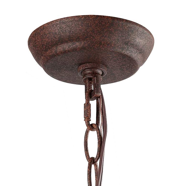 Image 3 Cachil 21 3/4" Wide Natural Wood 4-Light Lantern Chandelier more views