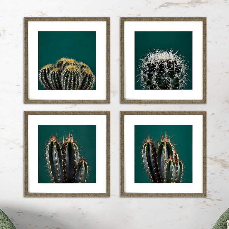 Image 1 Cacti 17 inch Square 4-Piece Framed Wall Art Set