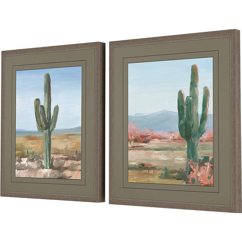 Image 5 Cactus Study 28 inch High 2-Piece Giclee Framed Wall Art Set more views
