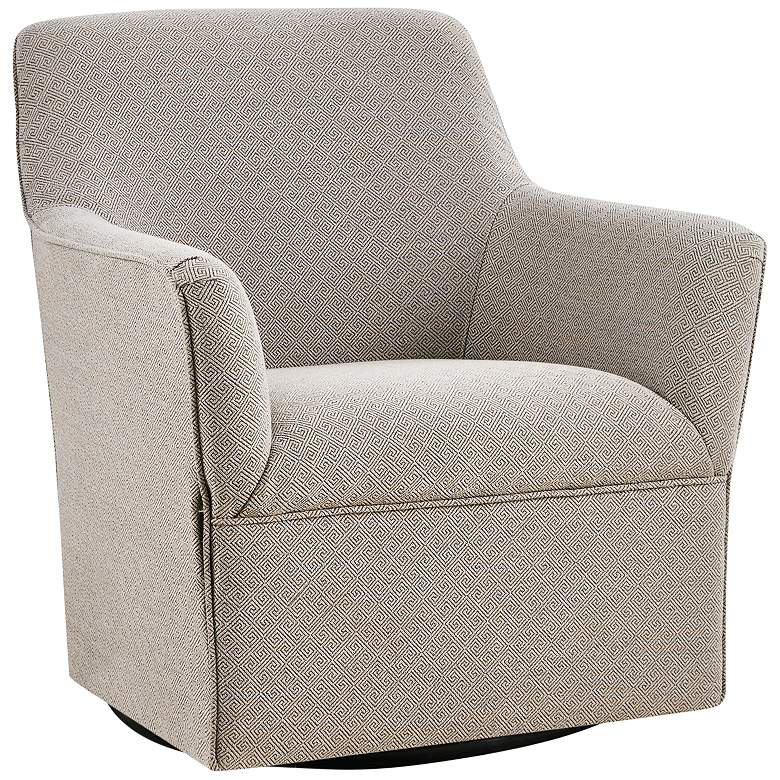 Image 2 Caddy Soft Gray Fabric Swivel Glider Chair