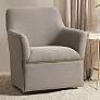 Caddy Soft Gray Fabric Swivel Glider Chair
