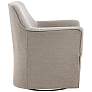 Caddy Soft Gray Fabric Swivel Glider Chair