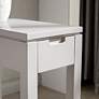 Cade 10"W Silky Gray 1-Drawer Side Table with AC/USB Outlet