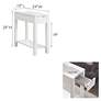 Cade 10"W White Wood 1-Drawer Side Table with AC/USB Outlet