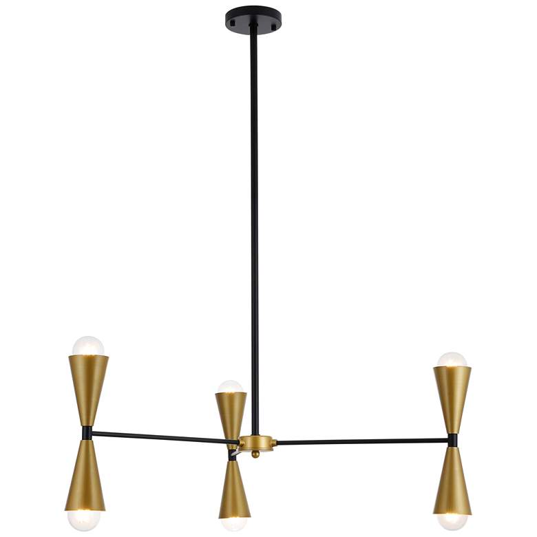 Image 1 Cade 34" Pendant In Black And Brass