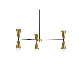 Image5 of Cade 34" Pendant In Black And Brass more views