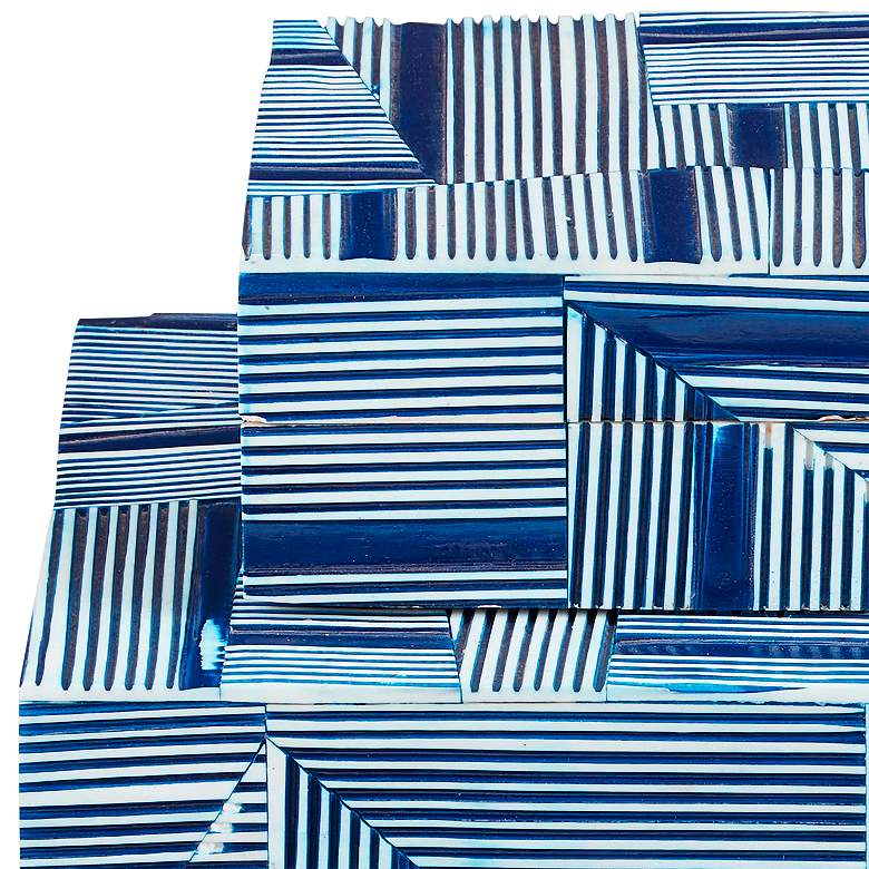 Image 2 Cade Blue White Rectangular Decorative Boxes Set of 2 more views