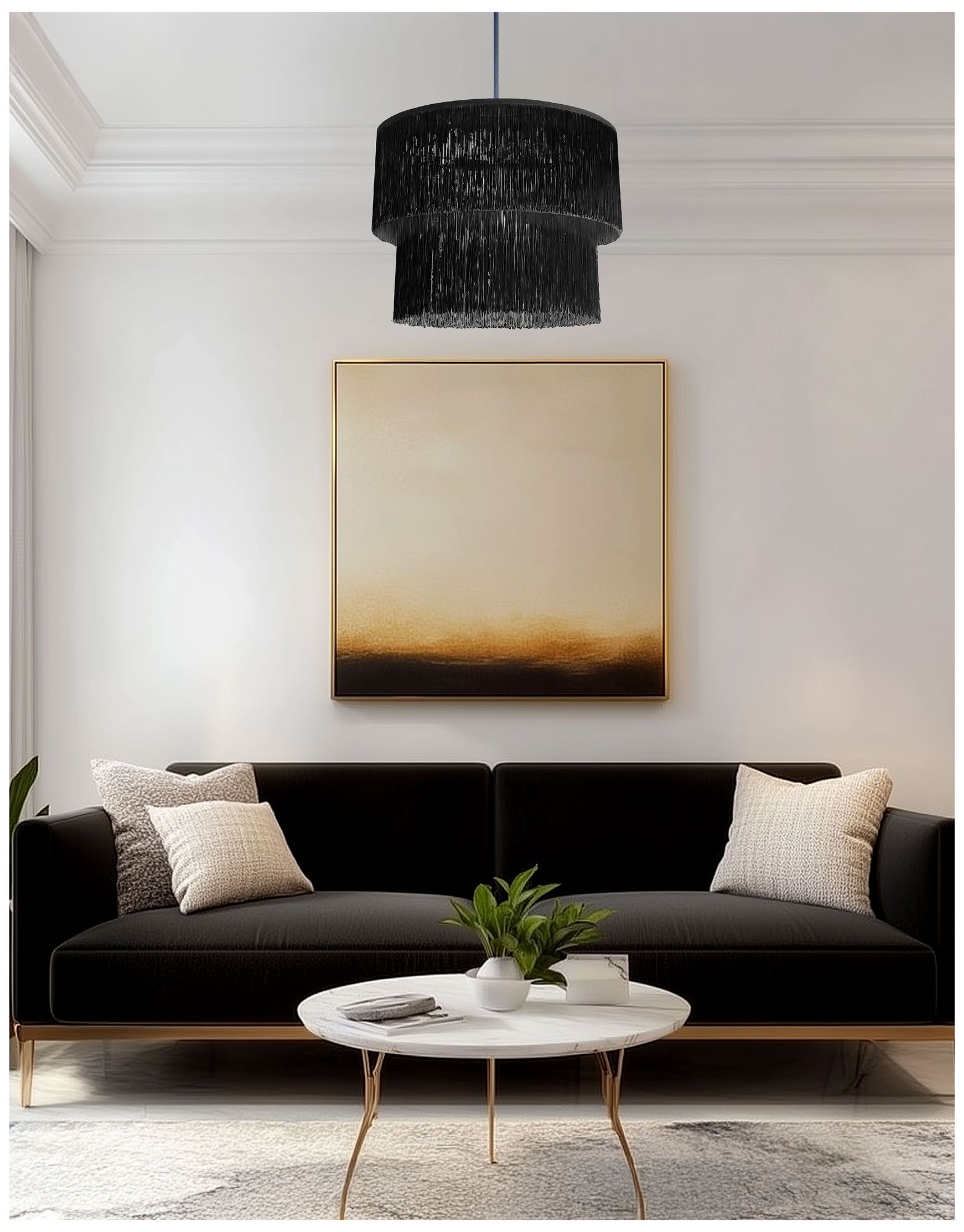 Image 3 Cadelaria 20" Wide 4-Light Black Chandelier more views
