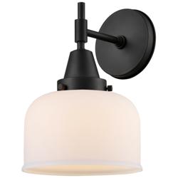 Caden 11" High Matte Black Sconce w/ Matte White Shade
