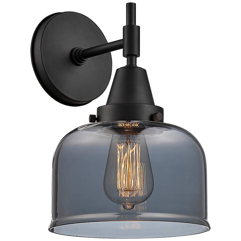 Image 1 Caden 11" High Matte Black Wall Sconce