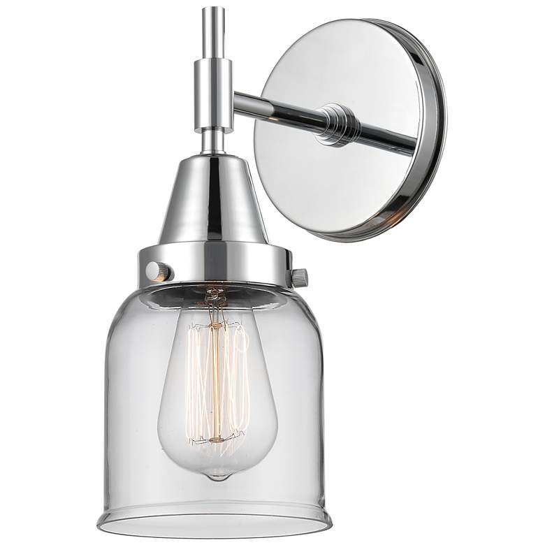 Image 1 Caden 11" High Polished Chrome Sconce w/ Clear Shade
