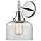 Caden 11" High Polished Chrome Sconce w/ Clear Shade