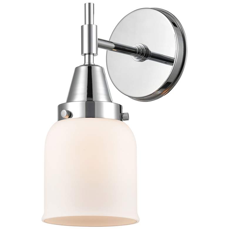Image 1 Caden 11" High Polished Chrome Sconce w/ Matte White Shade