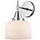 Caden 11" High Polished Chrome Sconce w/ Matte White Shade