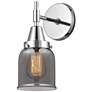 Caden 11" High Polished Chrome Sconce w/ Plated Smoke Shade