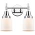 Caden 14" Wide 2 Light Polished Chrome Bath Vanity Light w/ White Shad