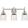 Caden 23" Wide 3 Light Satin Nickel Bath Vanity Light w/ Deco Swirl Sh