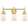 Caden 23" Wide Satin Gold 3-Light Vanity Bath Light