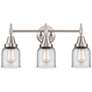 1_Caden 23"W Satin Nickel 3-Light Bath Light with Clear Glass