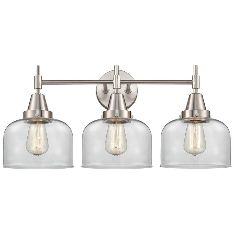 Image 1 Caden 26" Wide 3 Light Satin Nickel Bath Vanity Light w/ Clear Shade