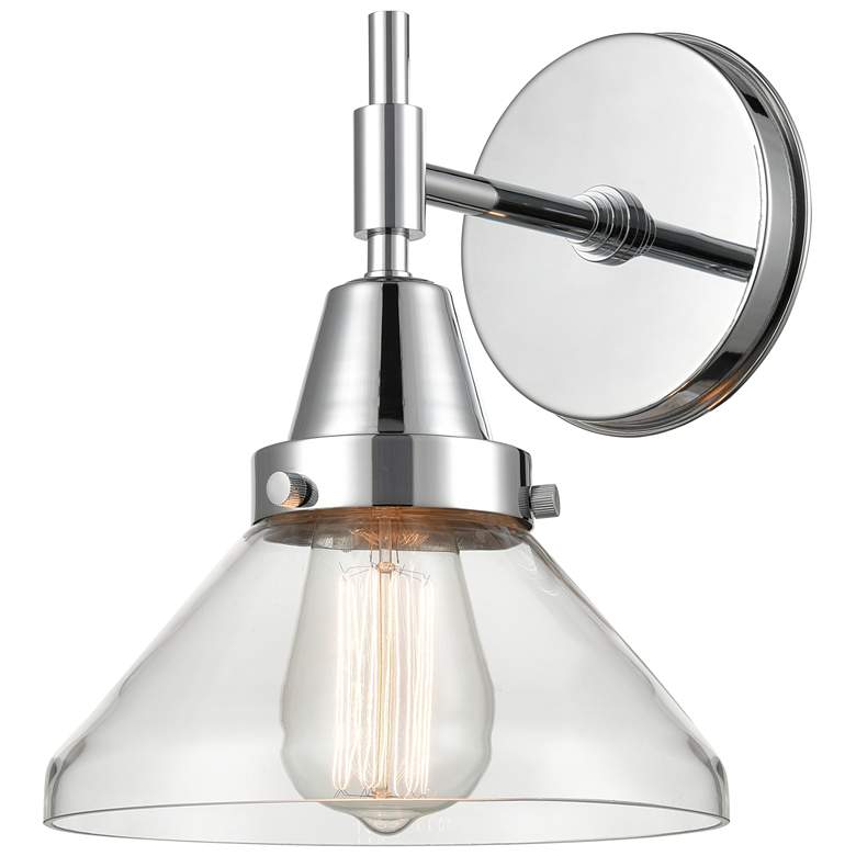 Image 1 Caden 9.25 inch High Polished Chrome Sconce w/ Clear Shade