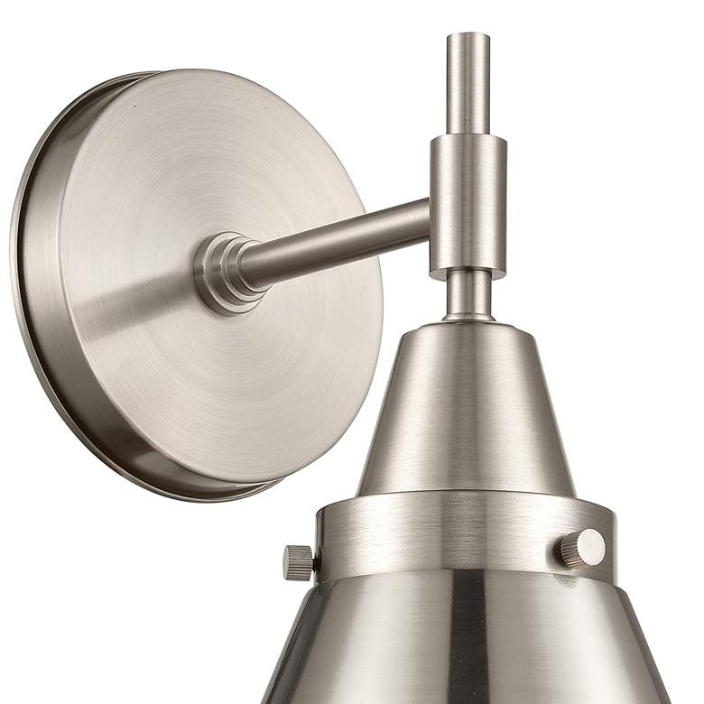 Image 2 Caden Appalachian 11.38" High Satin Nickel Sconce w/ Satin Nickel Shad more views
