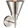 3_Caden Appalachian 11.38" High Satin Nickel Sconce w/ Satin Nickel Shad more views